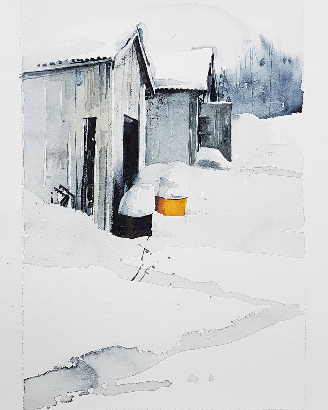 Akvarell av Elisabeth Biström 2018