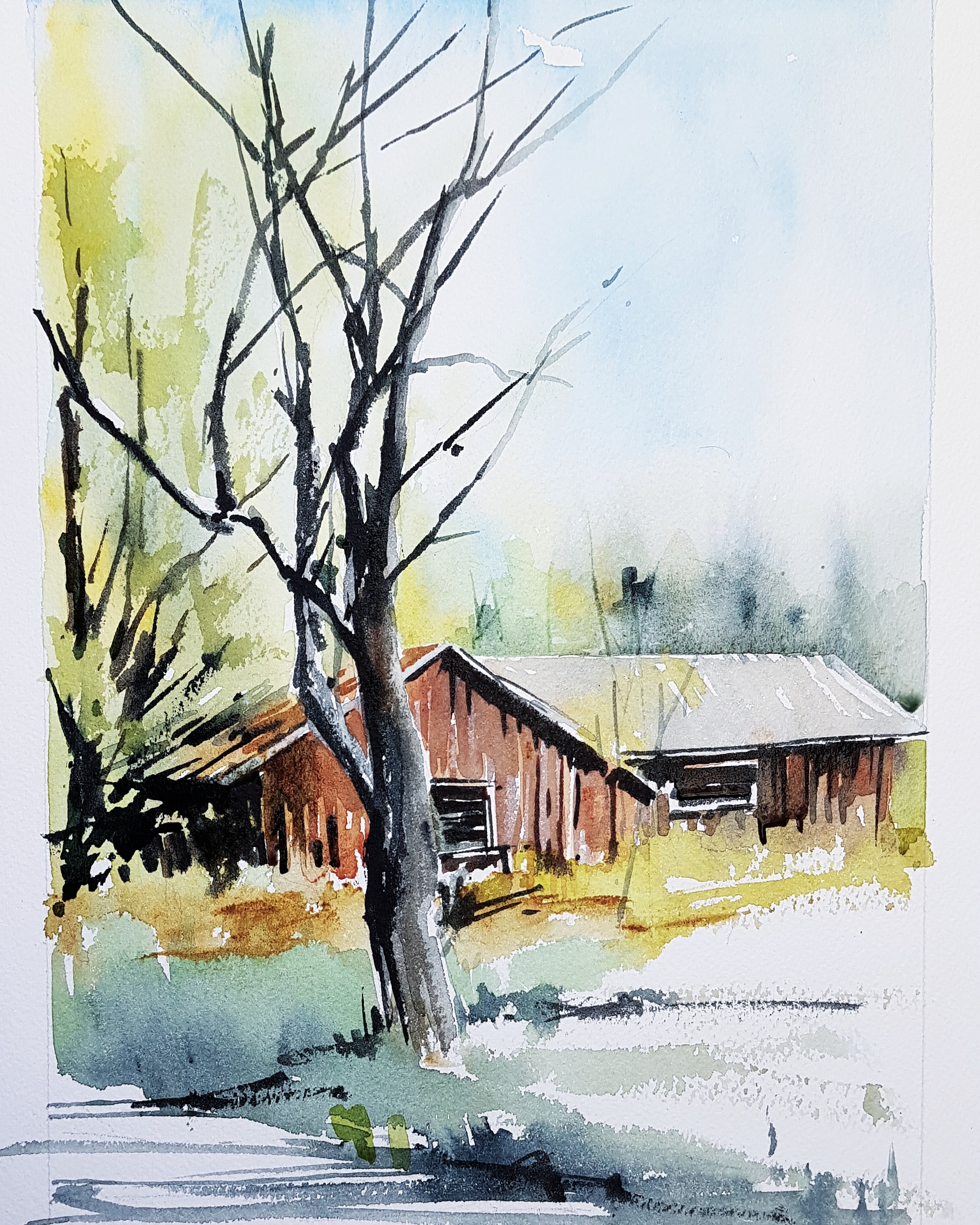 Akvarell av Elisabeth Biström