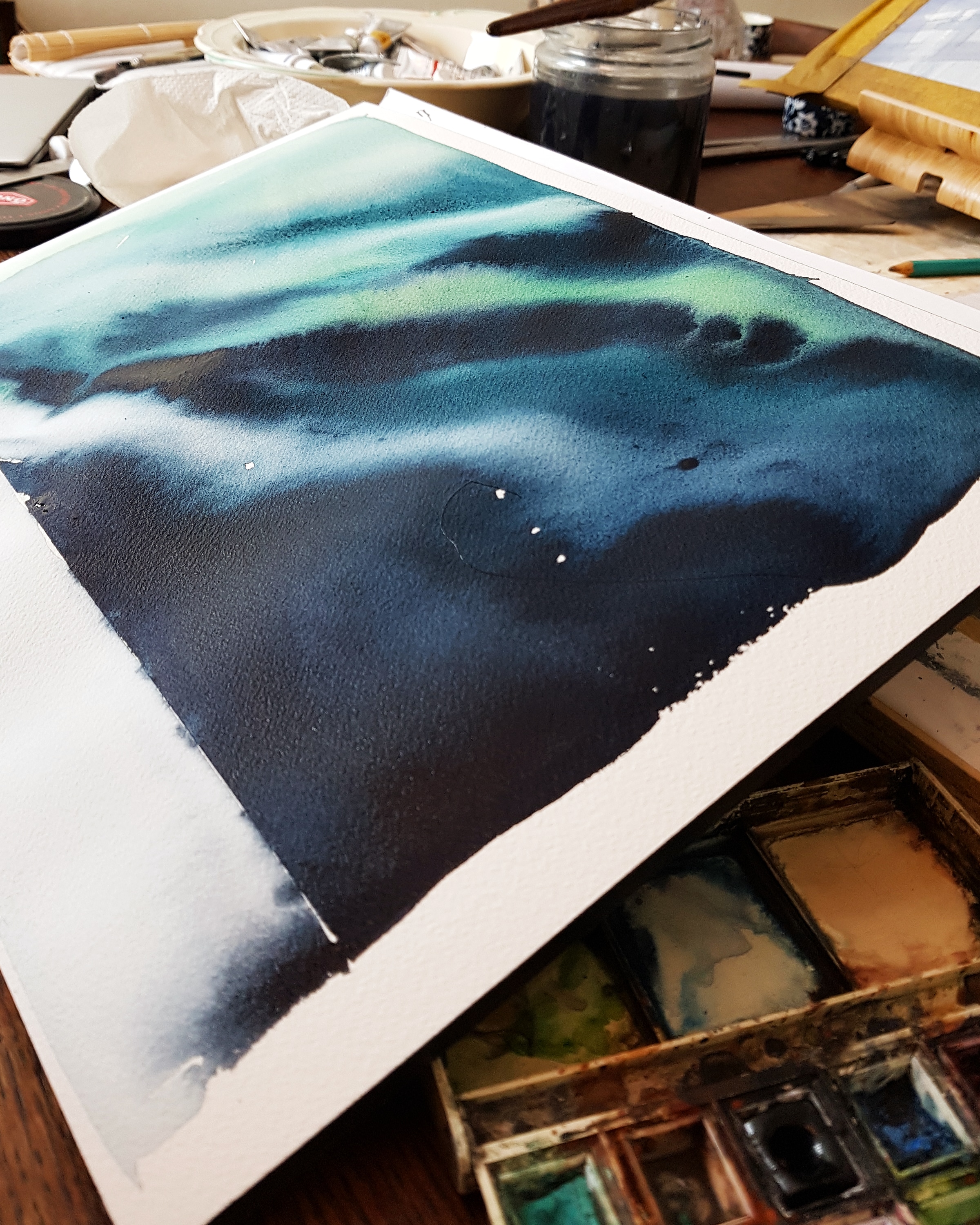 Akvarell av Elisabeth Biström 