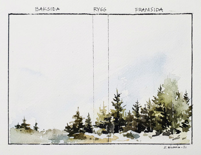 Skiss till bokomslag, Elisabeth Biström