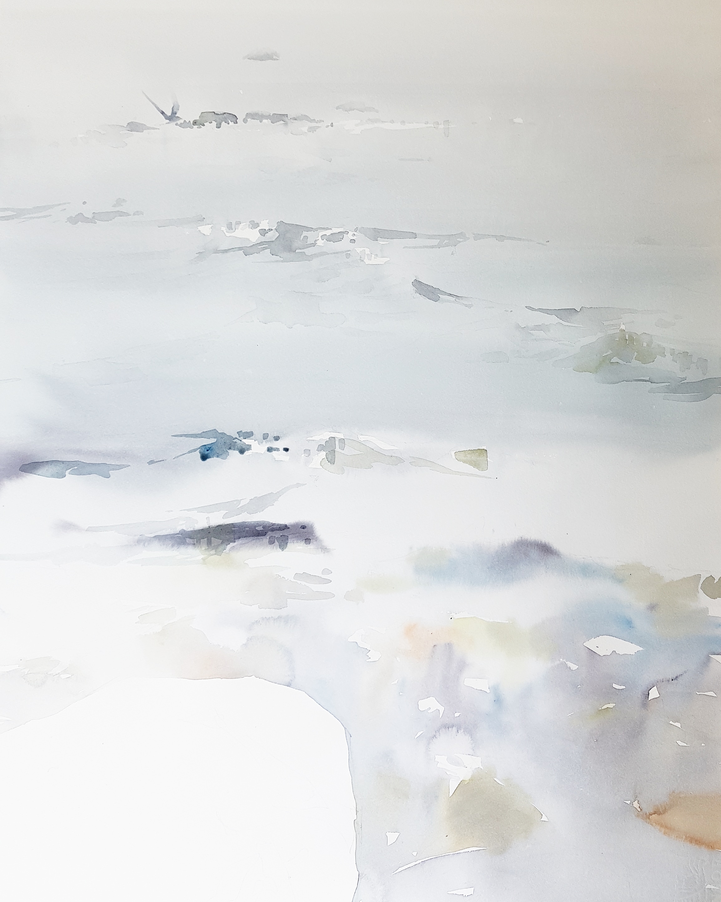 En akvarellprocess steg för steg, av Elisabeth Biström 2019.