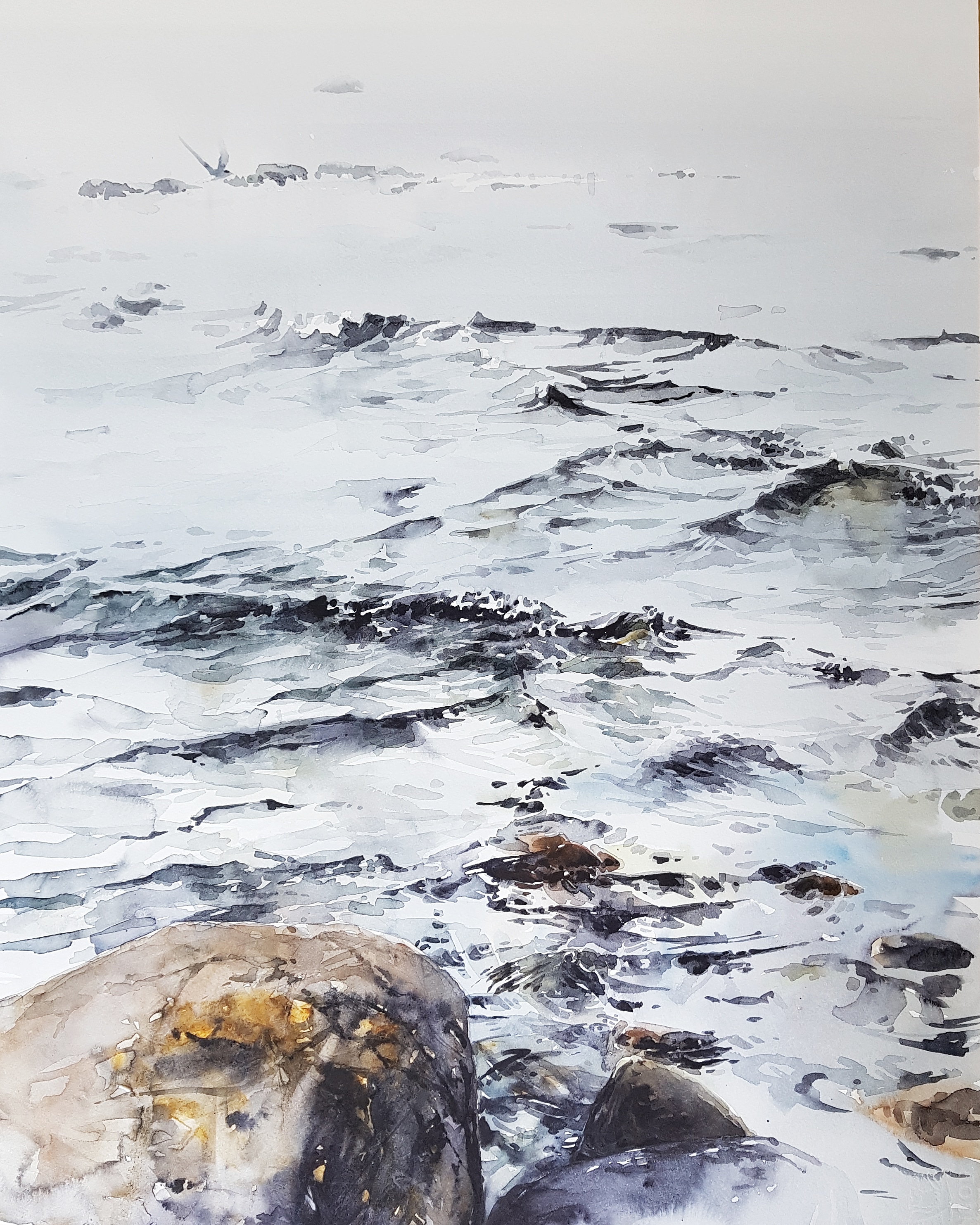  En akvarellprocess steg för steg, av Elisabeth Biström 2019.