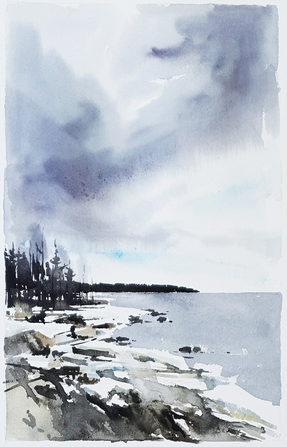 Akvarell av Elisabeth Biström 2020