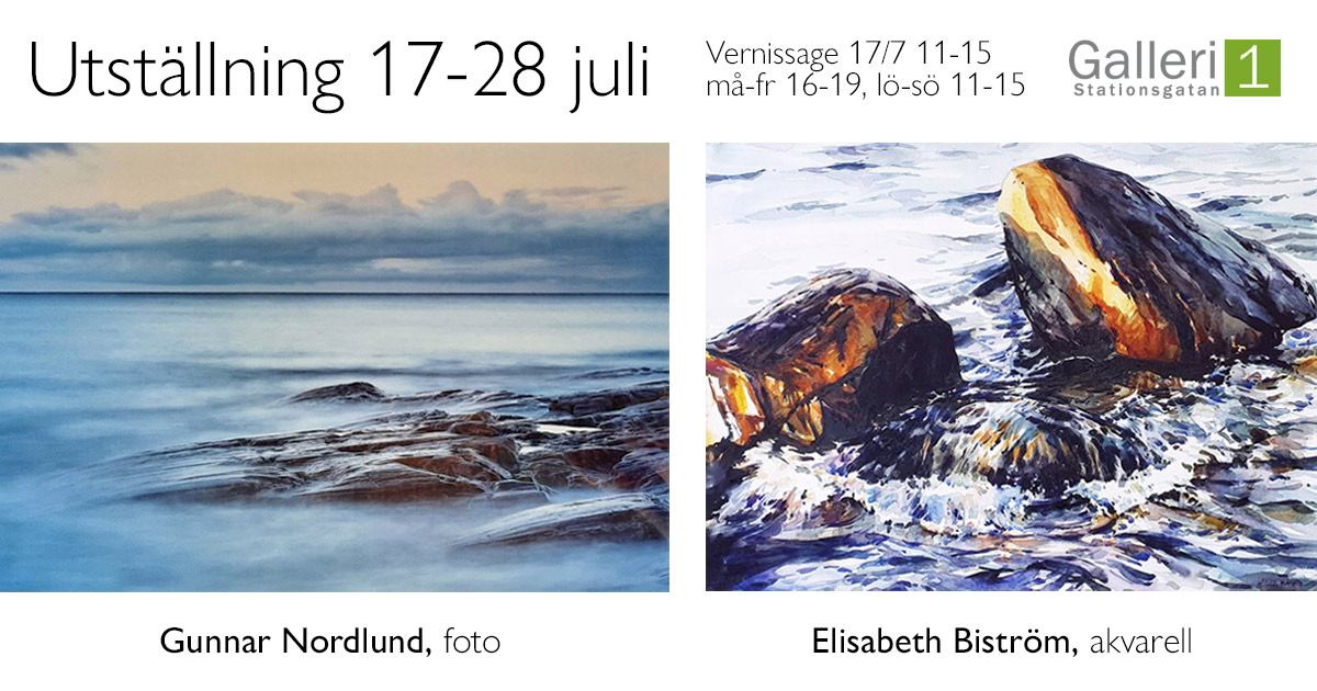 Utställning på Galleri1 i Skellefteå med Elisabeth Biström och Gunnar Nordlund