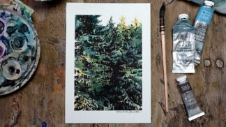 Konstkort, "Ljusspel" A5