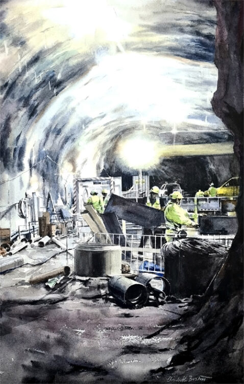 Elisabeth Biström akvarell, Hagastaden