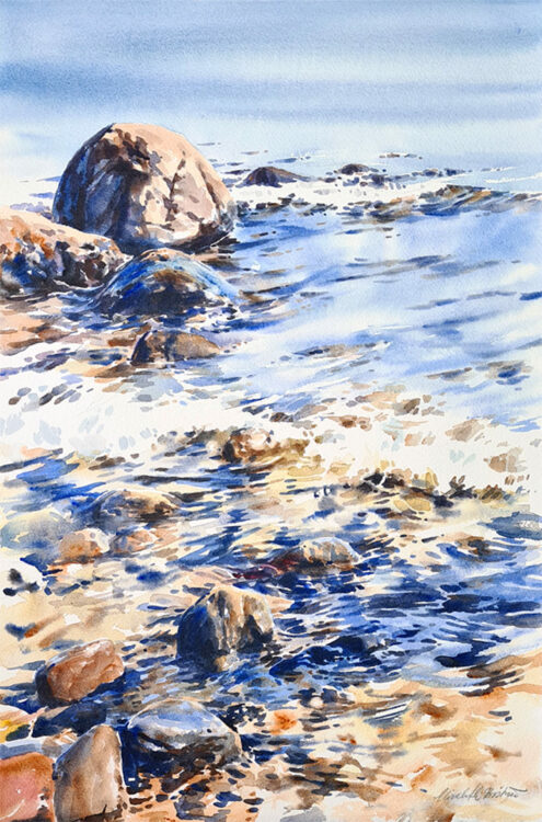 Akvarell, "I rörelse", Elisabeth Biström