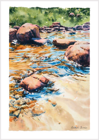 Akvarellmotivet "Här och nu" av Elisabeth Biström