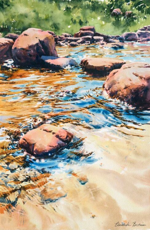 Akvarell, "Här och nu" Elisabeth Biström