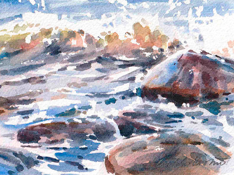 "Skwitter II", akvarell, Elisabeth Biström